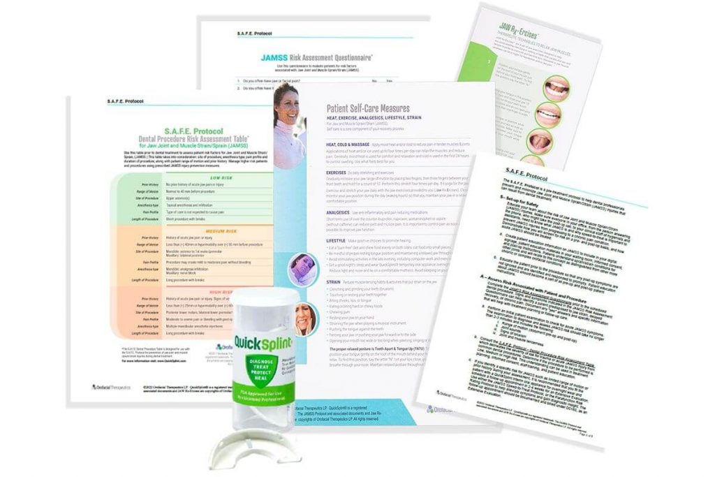 S.A.F.E protocol to prevent jaw sprain and strain by orofacialtherapeutics.com